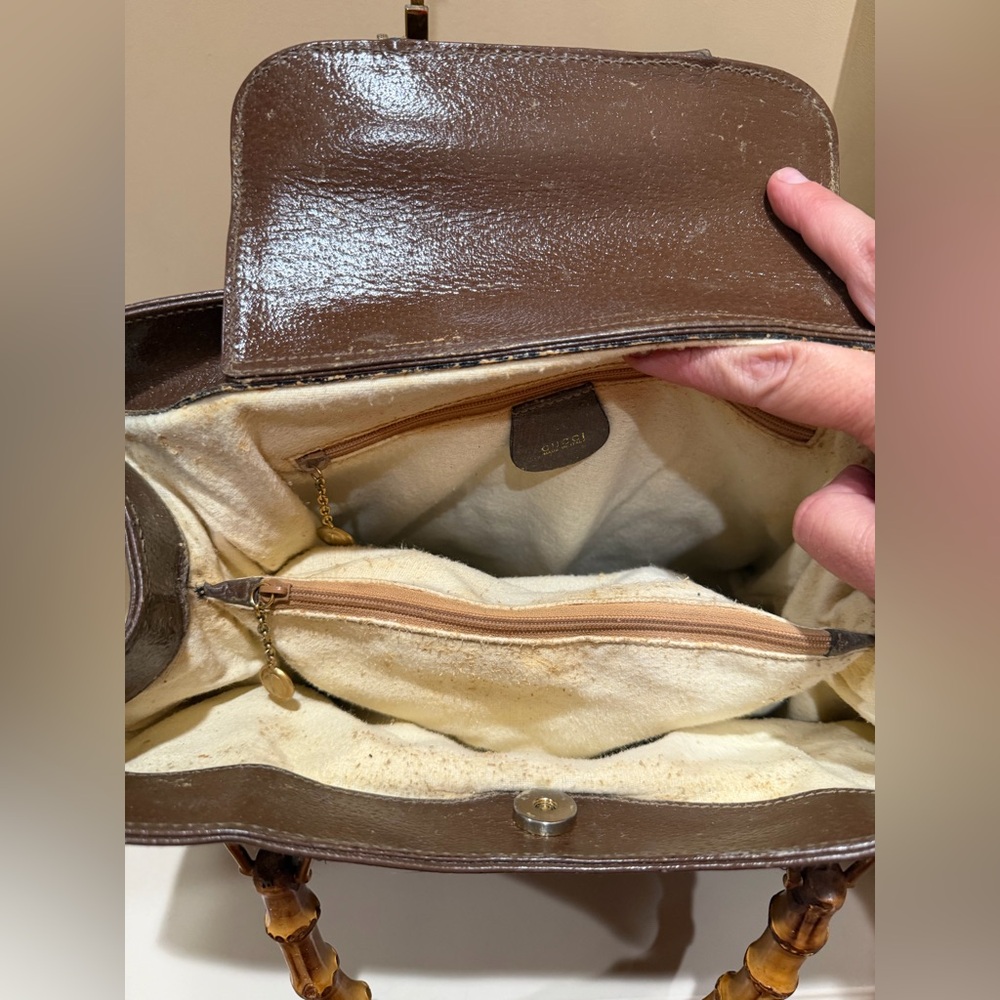 Gucci Diana Brown Leather Handbag-please read for condition - Picture 9 of 16